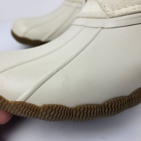 Sperry Top Sider Saltwater Wool Ivory Snow Rain Duck Boots - Picture 3 of 13